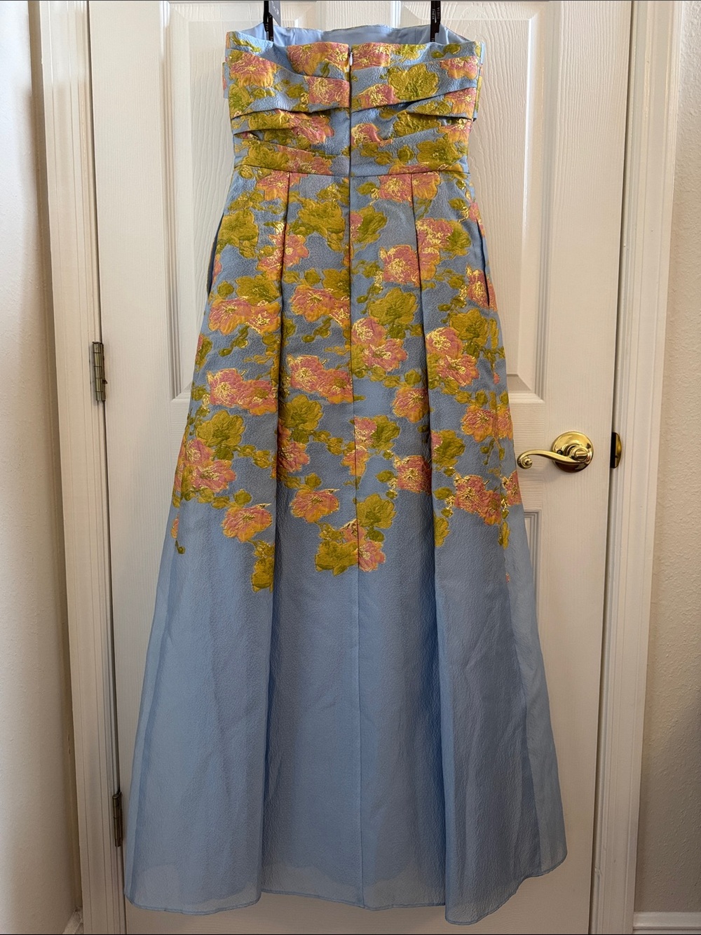 Theia Leia Jacquard Dress Serenity Blue Size 4 NWT - Picture 9 of 13